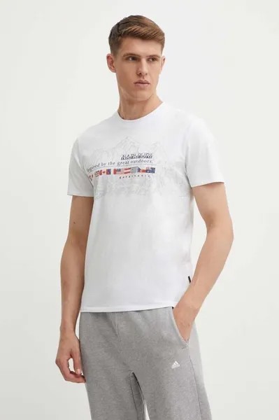 Футболка S-Turin из хлопка Napapijri, белый