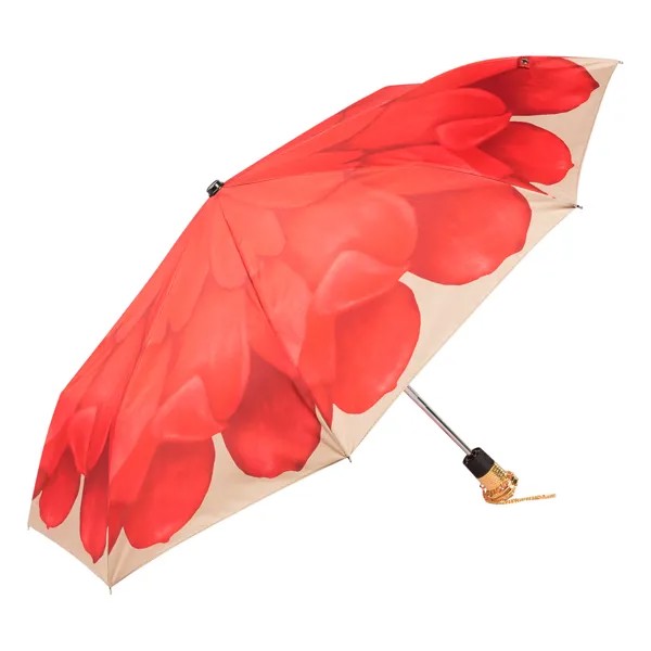 Зонт складной женский автоматический PASOTTI Georgin Coral Lux, коралловый