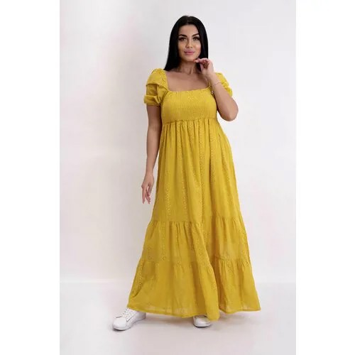 Сарафан Lika Dress, хлопок, свободный силуэт, макси, размер 44-46, черный