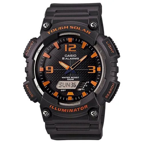 Наручные часы CASIO AQ-S810W-8A, оранжевый, черный