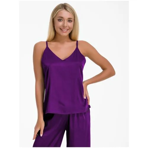 Комплект Фабрика счастья, брюки, блуза, без рукава, размер M(46-48), фиолетовый
