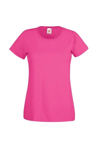 Легкая футболка с короткими рукавами Lady-Fit Fruit of the Loom, розовый