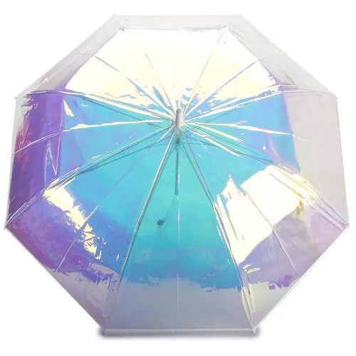 Женский зонт трость прозрачный 531 White