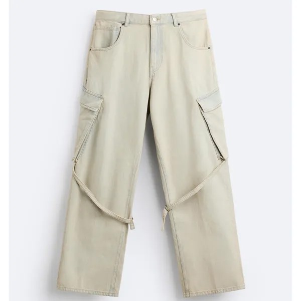 Джинсы Zara Cargo, голубой