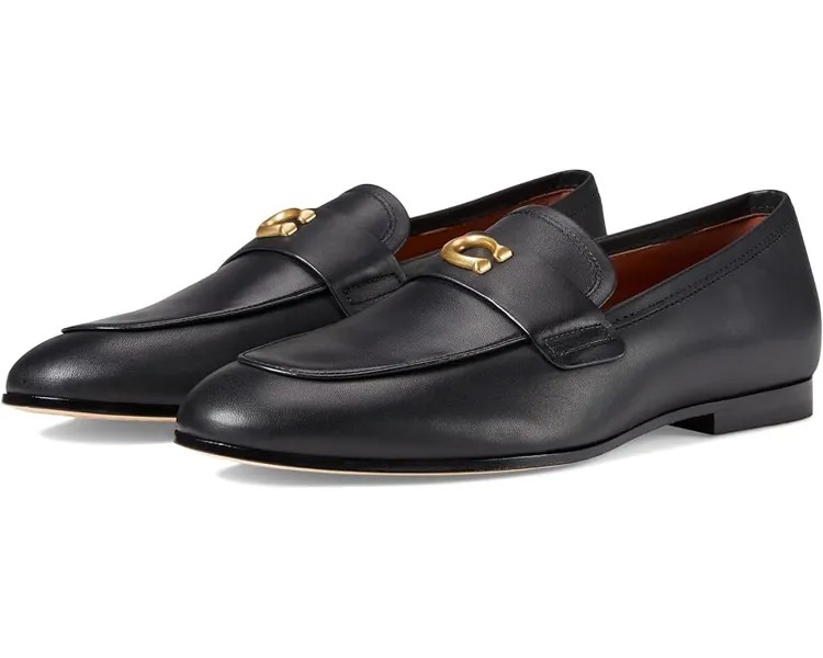 Лоферы COACH Sculpt C Leather Loafer, черный