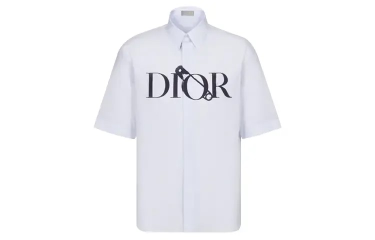 Рубашка мужская светло-синяя Dior, светло-голубой