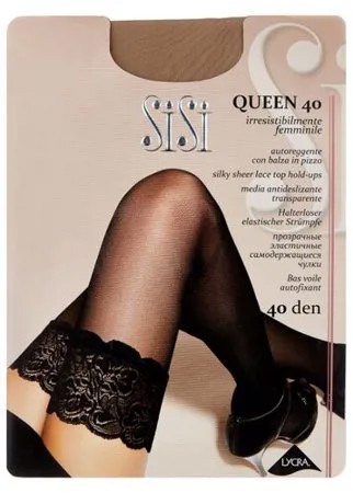 Чулки Sisi Queen, 40 den, размер 4-L, miele (бежевый)