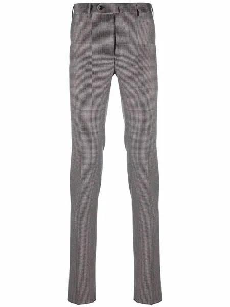 Pt01 gingham-checks straight-leg trousers