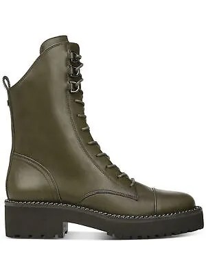 SAM EDELMAN Женские кожаные армейские ботинки Lenley с зелеными цепочками на блочном каблуке 9,5 м