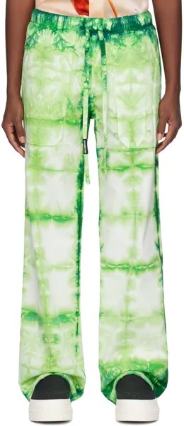 Зеленые мешковатые брюки с принтом тай-дай Nahmias