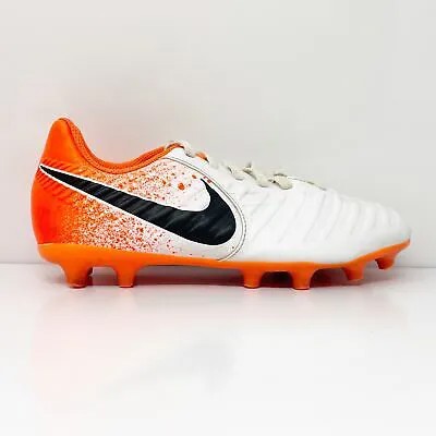 Nike Boys Tiempo Legend 7 Club FG AO2300-118 Белые футбольные бутсы Размер 2Y
