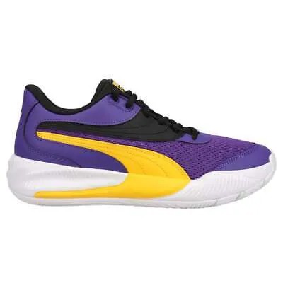 Фиолетовые кроссовки Puma Triple Jr Basketball Youth Boys Athletic Shoes 376885-10