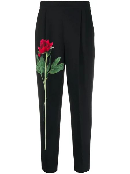 Boutique Moschino укороченные брюки с цветочным принтом