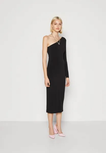 Платье из джерси PCMIMMI ONE SHOULDER MIDI DRESS Pieces, цвет black