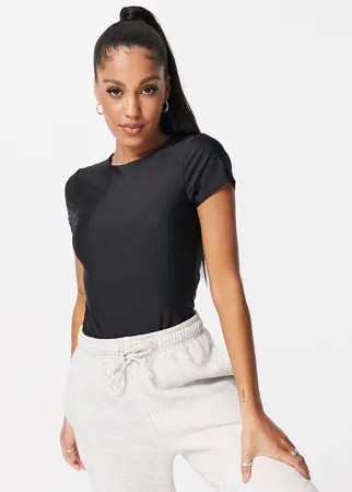 Черное боди-футболка ASOS DESIGN-Черный цвет