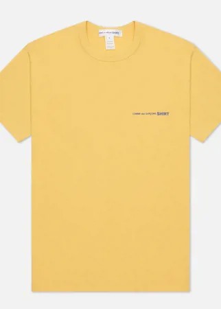 Мужская футболка Comme des Garcons SHIRT Front Logo, цвет жёлтый, размер XL