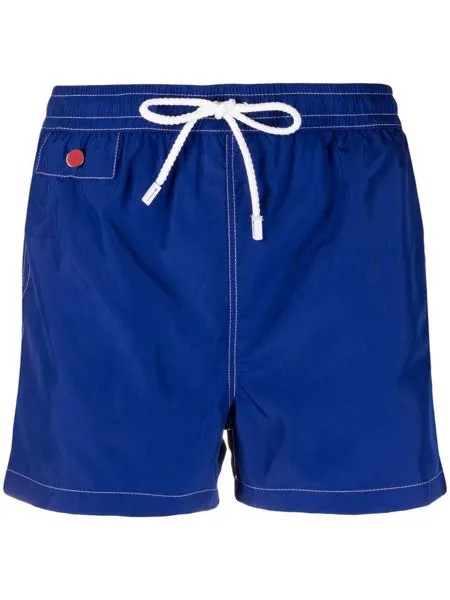 Kiton плавки-шорты с вышитым логотипом