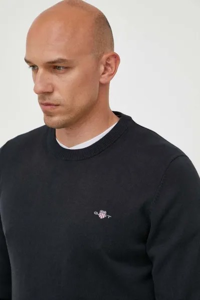 Свитер из хлопка Gant, черный