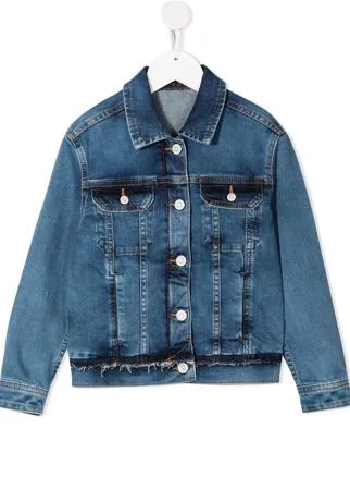 Zadig & Voltaire Kids джинсовая куртка с вышивкой пейсли