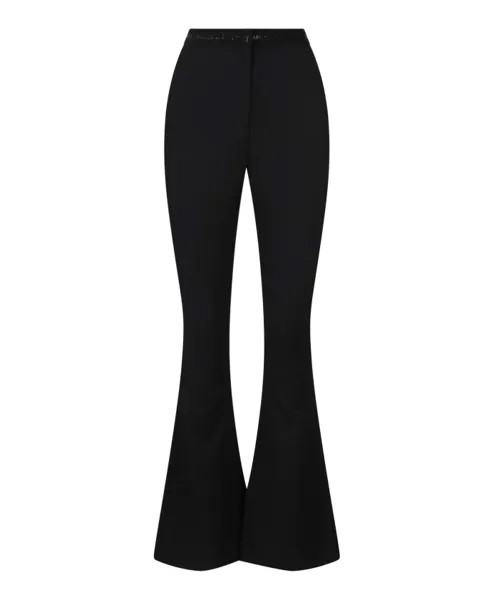 Расклешенные брюки стрейч с логотипом Versace Jeans Couture, черный
