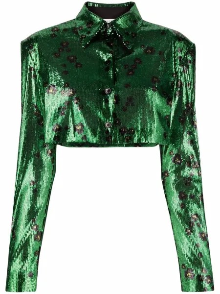 Philosophy Di Lorenzo Serafini sequinned cropped shirt