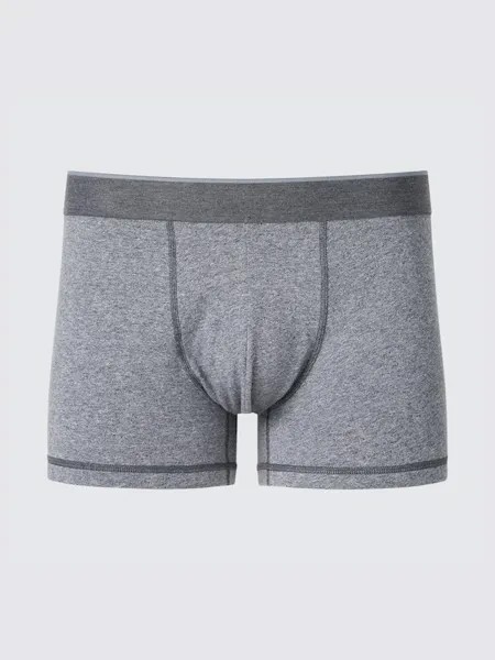 Хлопчатобумажные боксерские трусы низкая посадка Uniqlo, серый