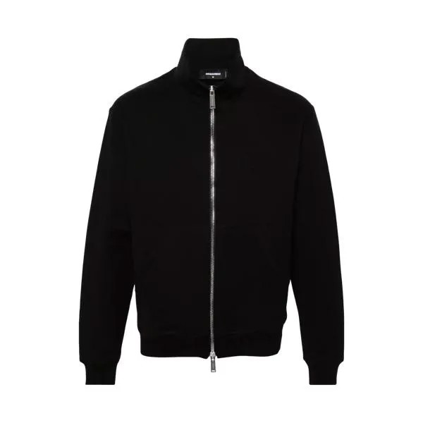 Куртка reißverschluss-sweatshirt mit logo-prägung 900 black Dsquared2, черный
