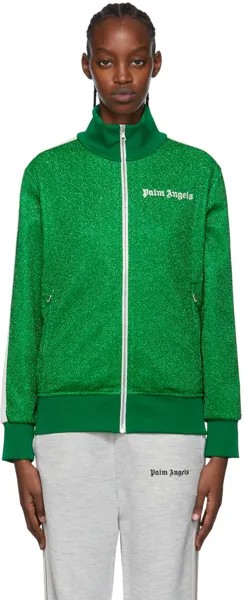 Зеленая спортивная куртка из полиэстера Palm Angels