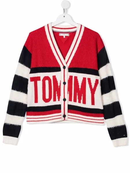 Tommy Hilfiger Junior кардиган с логотипом