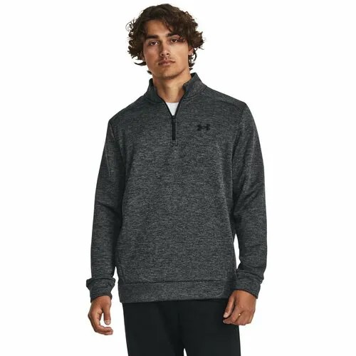 Свитшот спортивный Under Armour Armour Fleece Twist QZ, размер SM, , чёрный