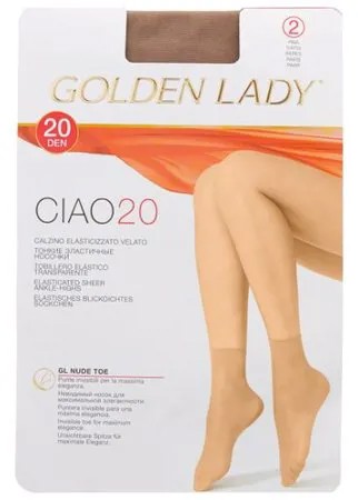 Капроновые носки Ciao 20 Den 2 пары Golden Lady, 0 (one size), daino