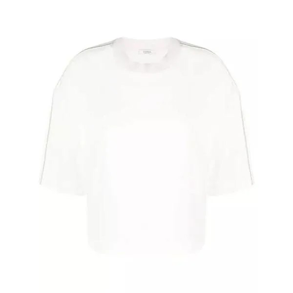 Футболка appliqué-detail half-sleeve t-shirt Peserico, белый