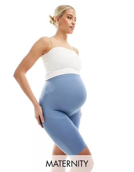 Mamalicious - Одежда для беременных - корректирующее белье - шорты из синего денима, закрывающие животик Mama.licious