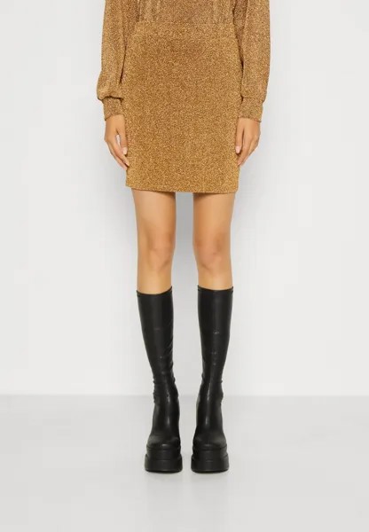 Мини-юбка VILA VIMYNTE SHORT SKIRT, цвет gold colour