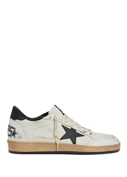 Черные мужские кожаные кроссовки ballstar Golden Goose