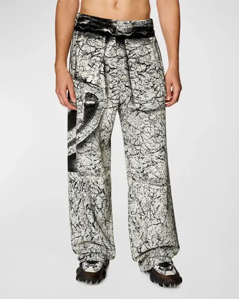 Мужские спортивные брюки P-Markoval Teddy из флиса Diesel, цвет Black Black Black