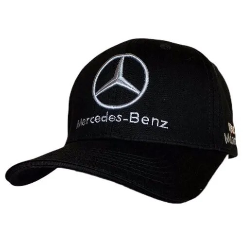 Бейсболка бини Mercedes-Benz Бейсболка Мерседес Кепка Mersedes, размер 55-58, черный