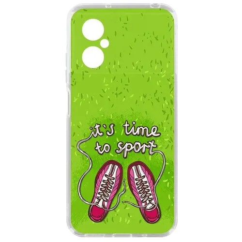 Чехол-накладка Krutoff Clear Case Кроссовки женские Время спорта для Xiaomi Poco M4 5G