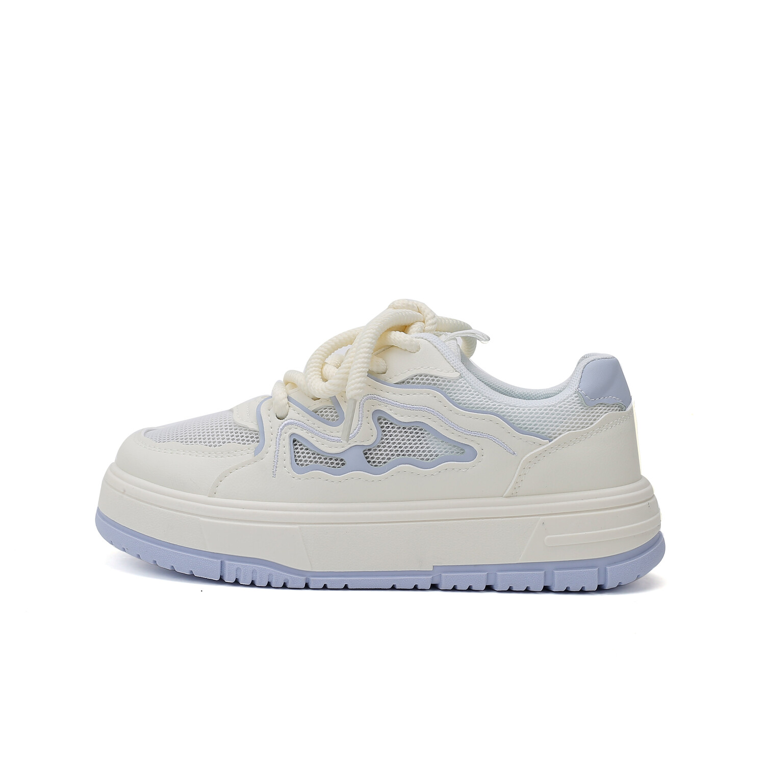 Кроссовки YOBN SMILE Skateboarding Shoes Women's Low-top, белый/хаки