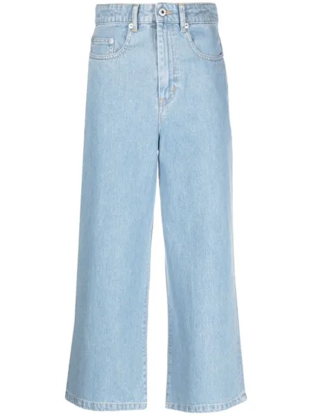 Kenzo укороченные джинсы Sumire широкого кроя, синий