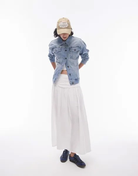 Topshop – джинсовая куртка Trucker с отбеленным эффектом