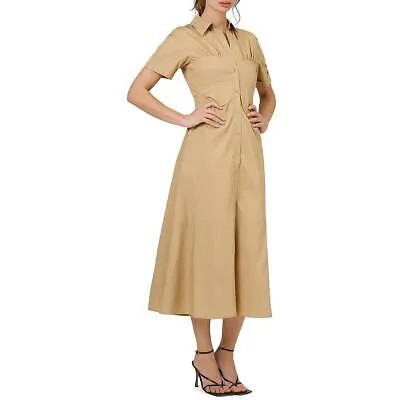 Женское платье-рубашка макси с корсетом и бежевым корсетом Николас 2 BHFO 3662