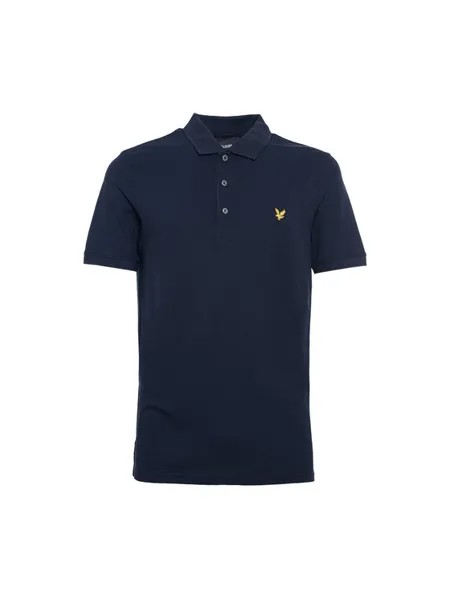 Рубашка поло стандартного кроя, однотонная рубашка поло Lyle & Scott, синий