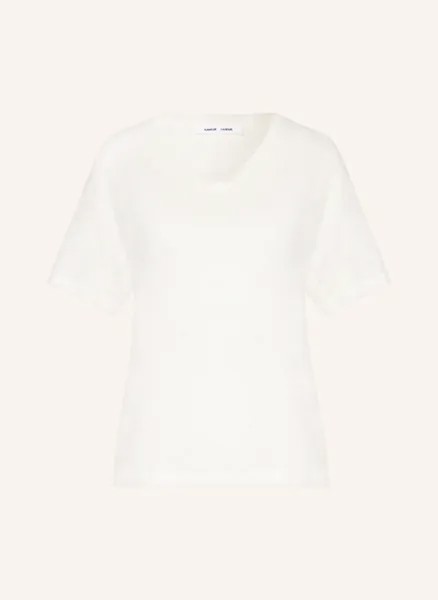 Льняная рубашка саэли из льна  Samsøe Samsøe, белый