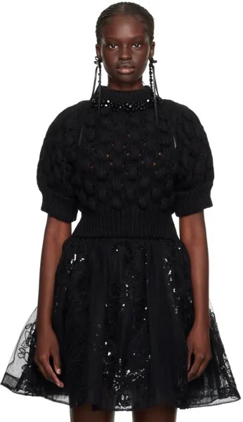 Черный свитер из бисера Simone Rocha