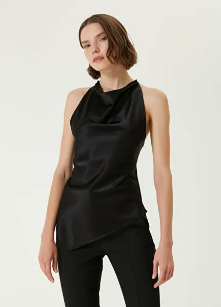 Черная блузка с детальной спиной Academia