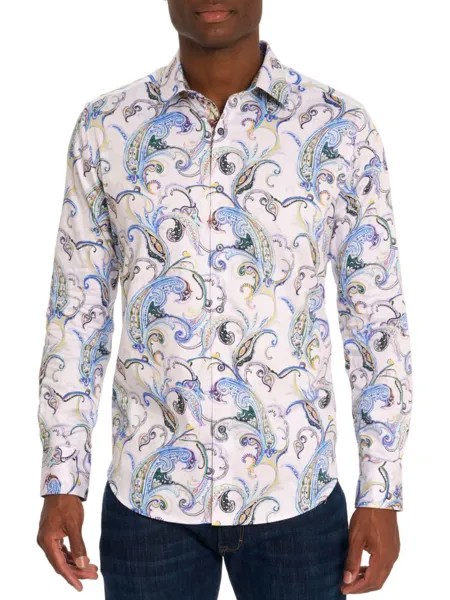 Спортивная рубашка Grasshopper с пейсли Robert Graham, цвет White Multi