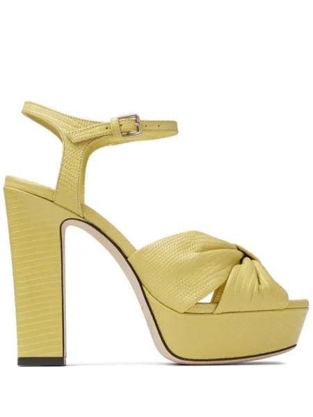 Jimmy Choo босоножки Heloise 120 на платформе, желтый