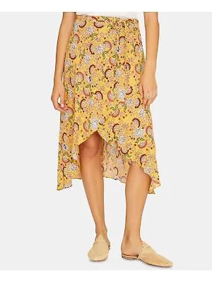 SANCTUARY Женская юбка миди хай-лоу с золотым цветочным принтом Размер: XS
