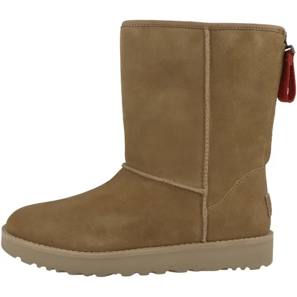 Ботинки UGG Classic Short Logo Zip, коричневый